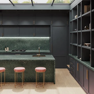 Cosentino Målbestilt Benkeplate Silestone Jardin Emerald Matt, 3 cm
