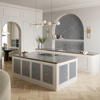 Cosentino Målbestilt Benkeplate Silestone Parisien Bleu Polerad, 1.2 cm