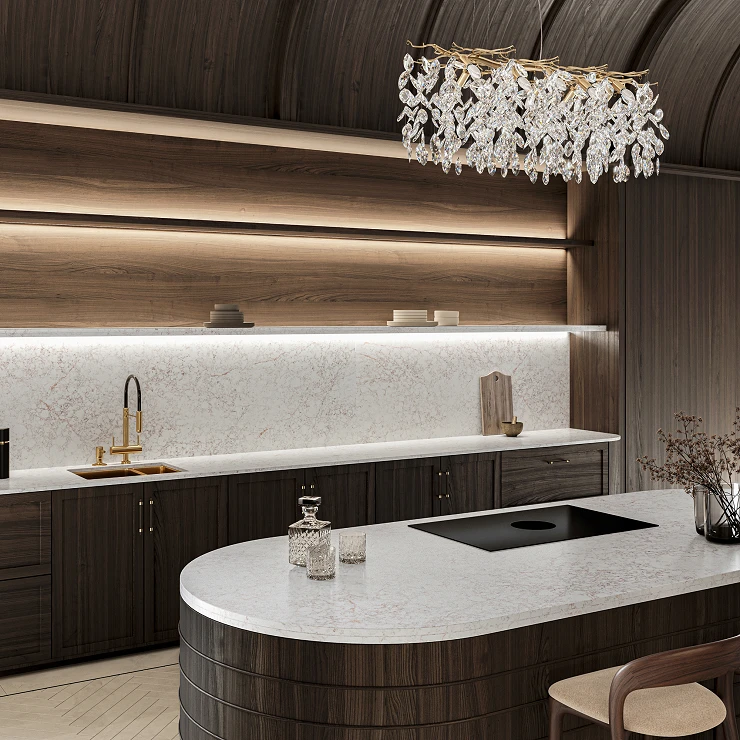 Cosentino Målbestilt Benkeplate Silestone Rivière Rose Polerad, 3 cm
