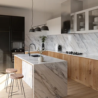 Cosentino Måltilpasset Veggplate Dekton Trance Polerad, 0.8 cm