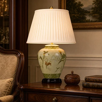 Elstead Bordlampe Arum Lily Beige