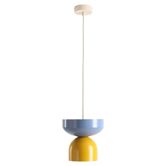 Hengende Lampe <strong>Vindo</strong>  Dueblå, Sennepsgul