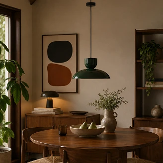 Hengende Lampe <strong>Milda</strong>  Mørk Deep Green