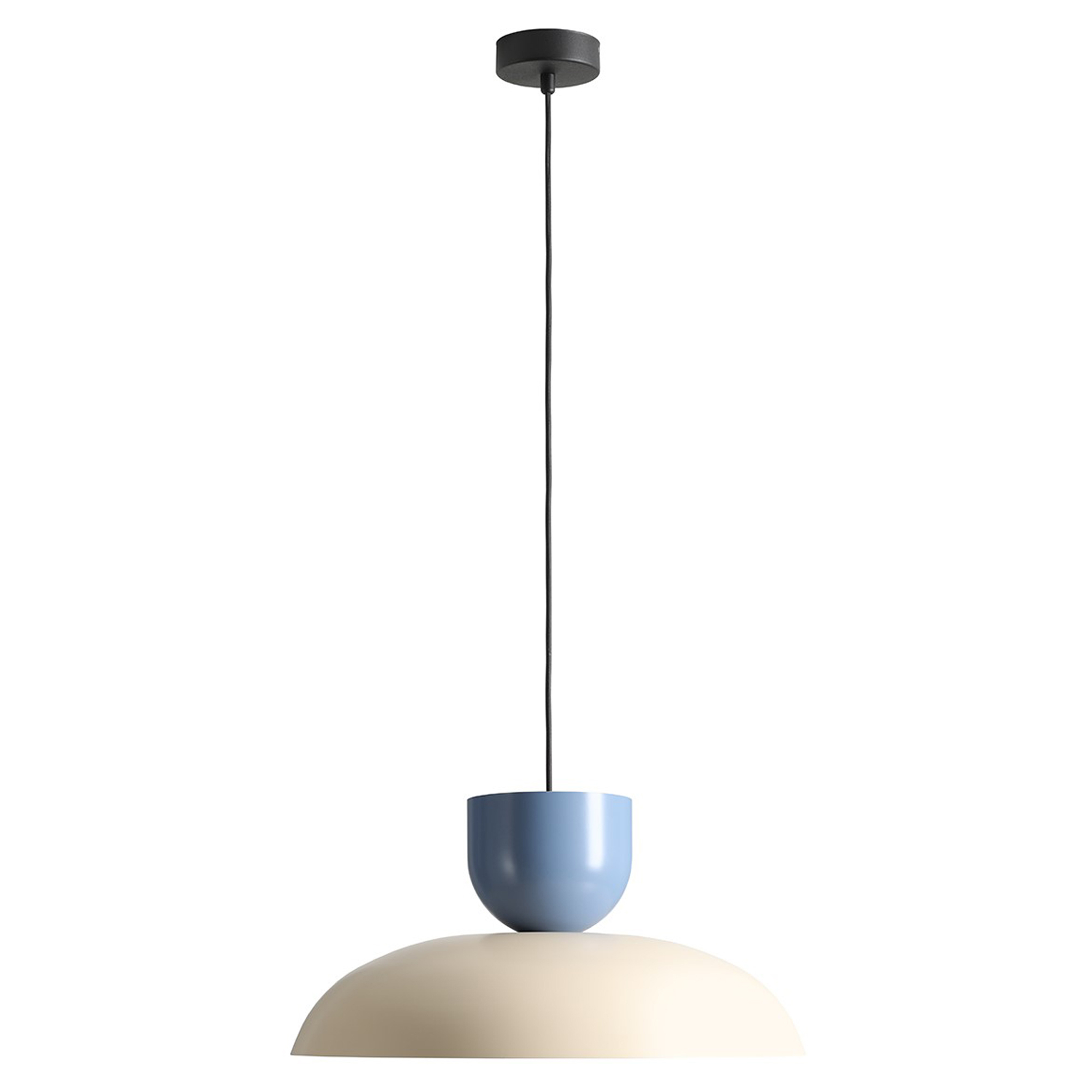 Hengende Lampe Milda Mørk Kremhvit, Dueblå