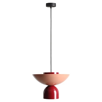 Hengende Lampe <strong>Nindra</strong>  Mørk Korall, Vinrød