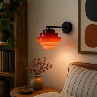 Vegglampe <strong>Ylmo</strong>  Bærrød