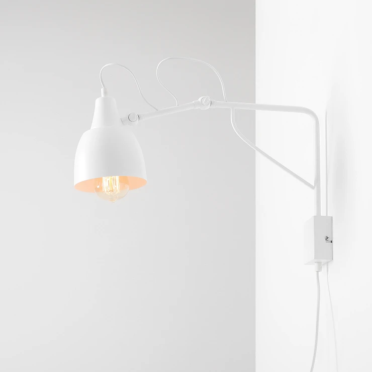 Vegglampe Halla Hvit S