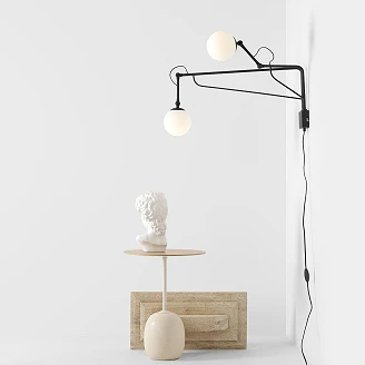 Vegglampe Glass <strong>Halla</strong>  Svart Duo