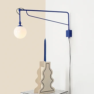 Vegglampe Glass <strong>Halla</strong>  Koboltblå L