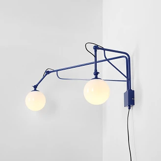 Vegglampe Glass <strong>Halla</strong>  Koboltblå Duo