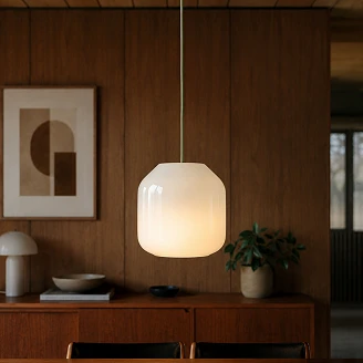 Hengende Lampe <strong>Ternia</strong>  Beige, Salviegrønn