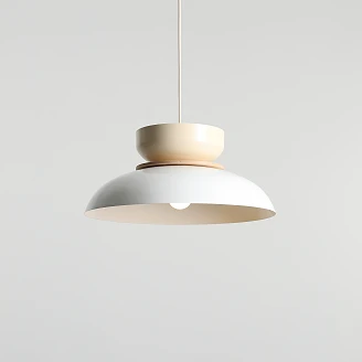 Hengende Lampe <strong>Rundo</strong>  Lys Hvit Glans, Kremhvit