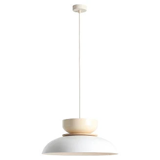 Hengende Lampe <strong>Rundo</strong>  Lys Hvit Glans, Kremhvit