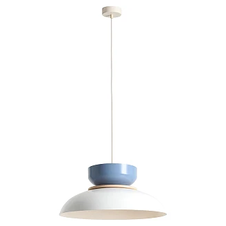 Hengende Lampe <strong>Rundo</strong>  Lys Hvit Glans, Dueblå