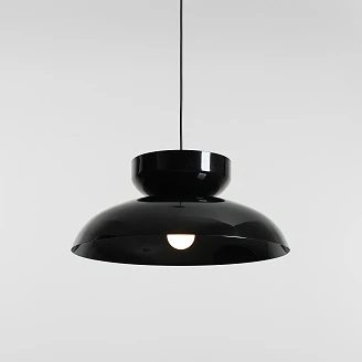 Hengende Lampe <strong>Rundo</strong>  Mørk Svart Glans
