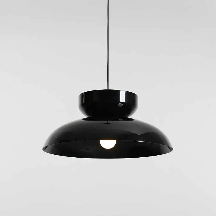 Hengende Lampe Rundo Mørk Svart Glans