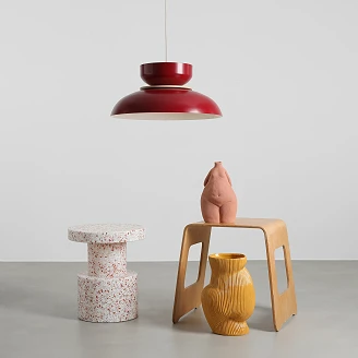 Hengende Lampe <strong>Rundo</strong>  Lys Vinrød