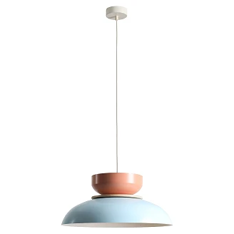 Hengende Lampe <strong>Rundo</strong>  Lys Babyblå, Korall