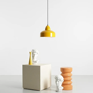 Hengende Lampe <strong>Kloty</strong>  Sennepsgul