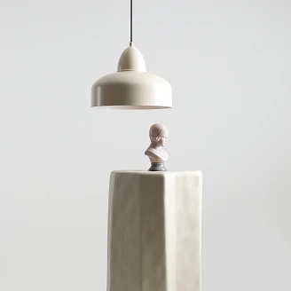 Hengende Lampe <strong>Kloty</strong>  Kremhvit
