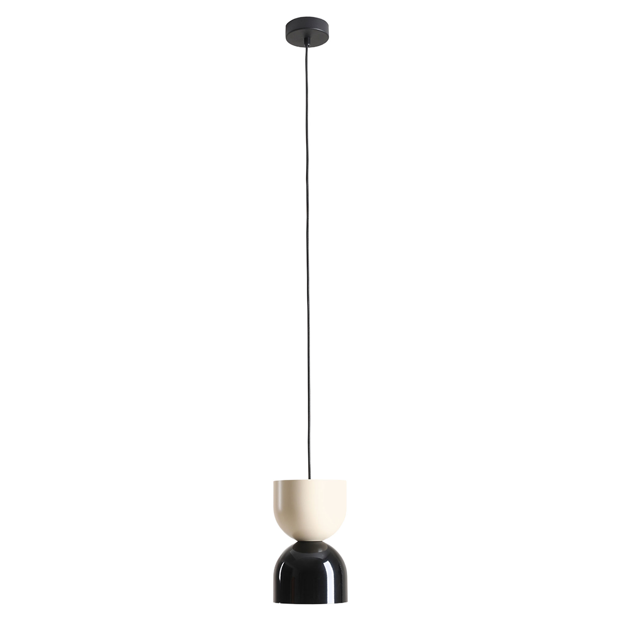 Hengende Lampe Nolto Svart, Kremhvit