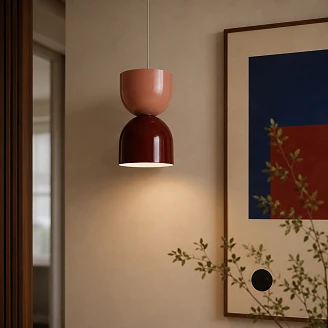 Hengende Lampe <strong>Nolto</strong>  Lys Vinrød, Korall