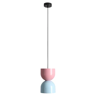 Hengende Lampe <strong>Nolto</strong>  Babyblå, Lyserosa