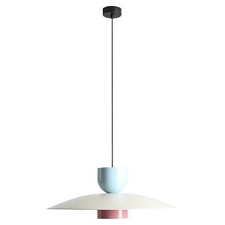 Hengende Lampe <strong>Harda</strong>  Lyserosa, Babyblå