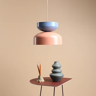 Hengende Lampe <strong>Grindo</strong>  Lys Korall, Dueblå