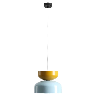 Hengende Lampe <strong>Grindo</strong>  Mørk Lyserosa, Sennepsgul
