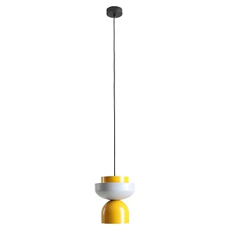 Hengende Lampe <strong>Tindri</strong>  Grå, Sennepsgul