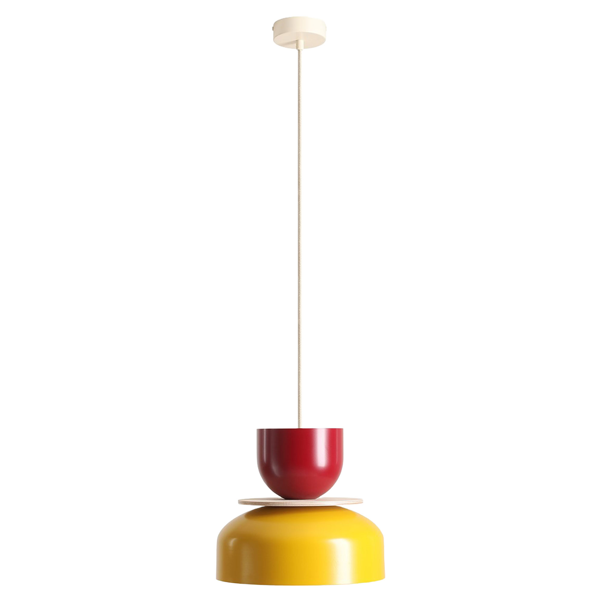 Hengende Lampe Svelo Lys Sennepsgul, Vinrød