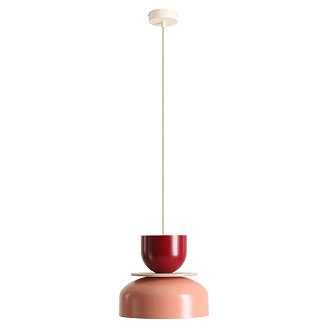 Hengende Lampe <strong>Svelo</strong>  Lys Korall, Vinrød