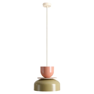 Hengende Lampe <strong>Svelo</strong>  Lys Pistasj, Korall