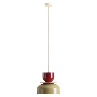Hengende Lampe <strong>Svelo</strong>  Pistasj, Vinrød