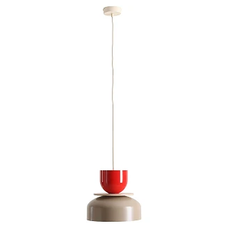 Hengende Lampe <strong>Svelo</strong>  Beige, Rød Chili