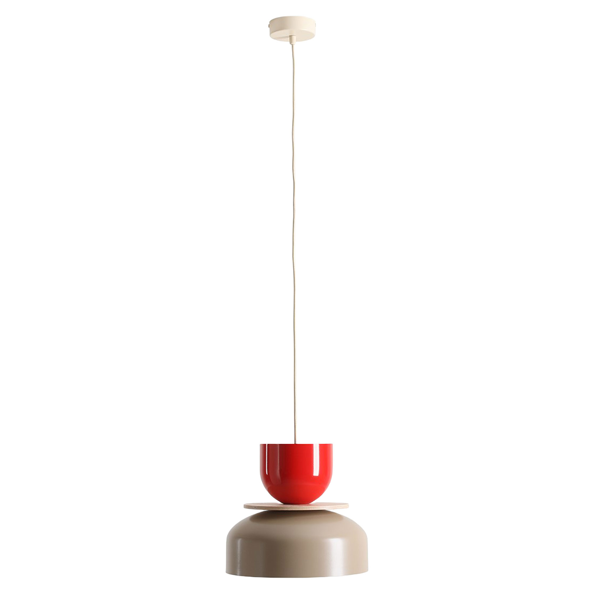 Hengende Lampe Svelo Beige, Rød Chili