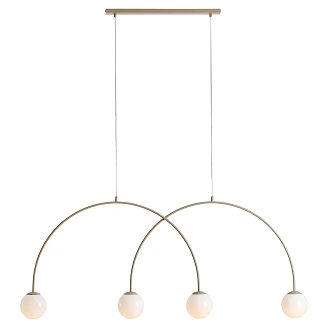 Hengende Lampe <strong>Klinty</strong>  Fire Beige 149 cm