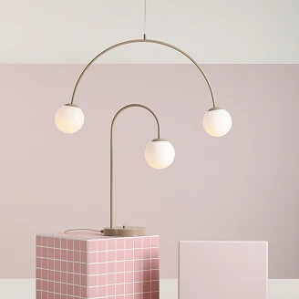 Hengende Lampe <strong>Klinty</strong>  Duo Beige