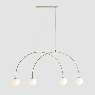 Hengende Lampe <strong>Klinty</strong>  Fire Beige 130 cm