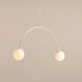 Hengende Lampe <strong>Klinty</strong>  Duo Kremhvit