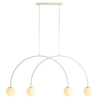 Hengende Lampe <strong>Klinty</strong>  Fire Kremhvit 130 cm
