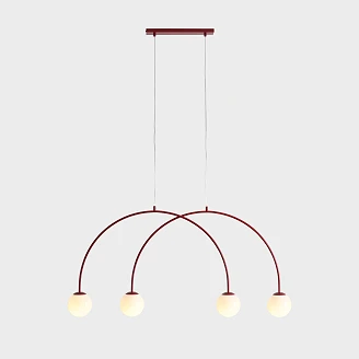 Hengende Lampe <strong>Klinty</strong>  Fire Vinrød 130 cm