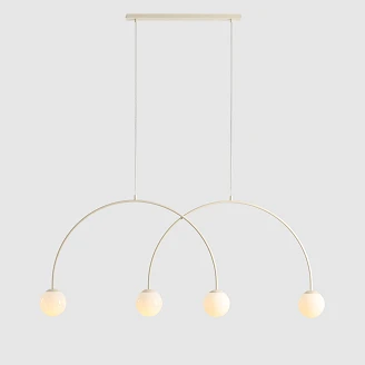 Hengende Lampe <strong>Klinty</strong>  Fire Kremhvit 149 cm
