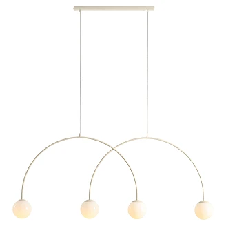 Hengende Lampe <strong>Klinty</strong>  Fire Kremhvit 149 cm