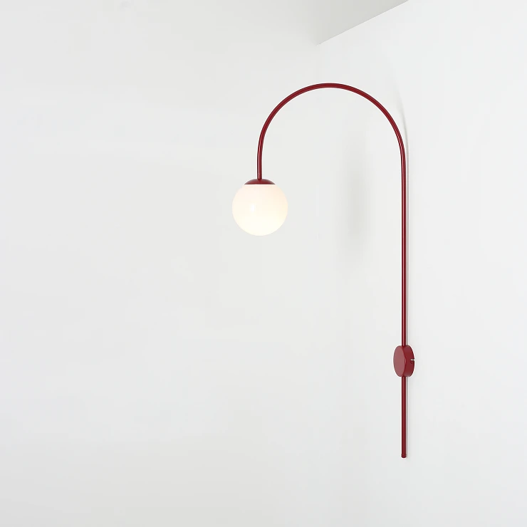 Vegglampe Klinty Vinrød