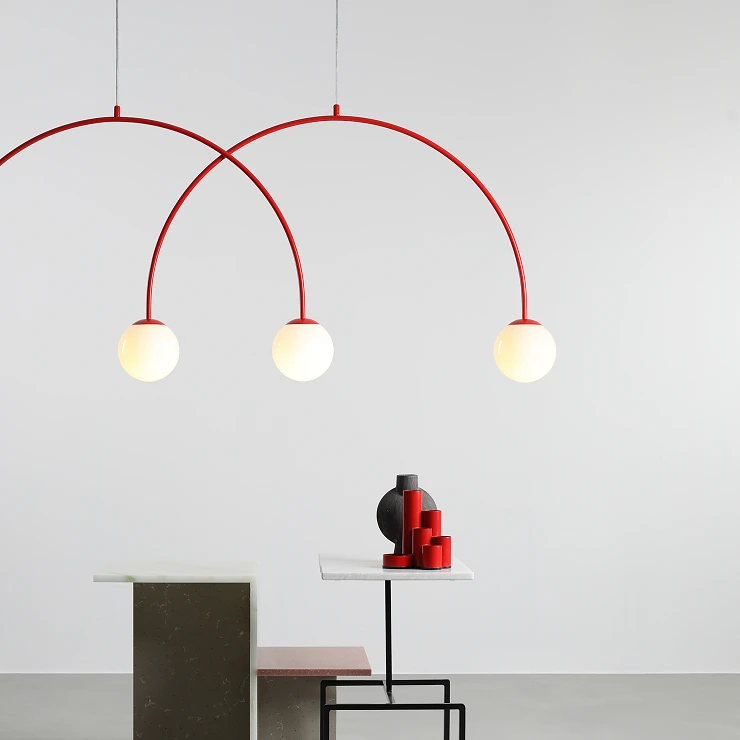 Hengende Lampe Klinty Fire Rød Chili 149 cm