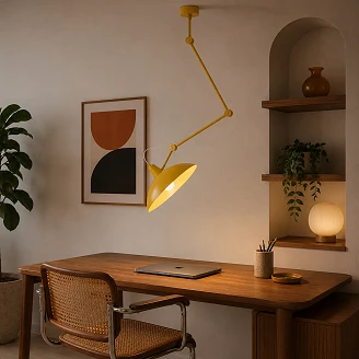 Hengende Lampe <strong>Skova</strong>  Sennepsgul
