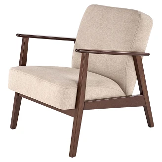 Lenestol Genox Beige, Mørk Valnøtt 77x65 cm