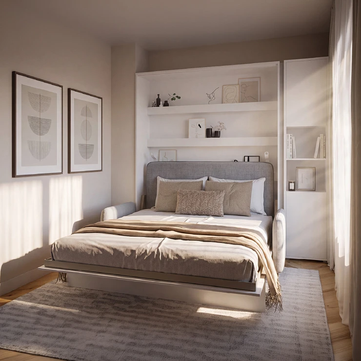 Lenart Sammenleggbar veggseng Bed Concept Hvit 151x218 cm